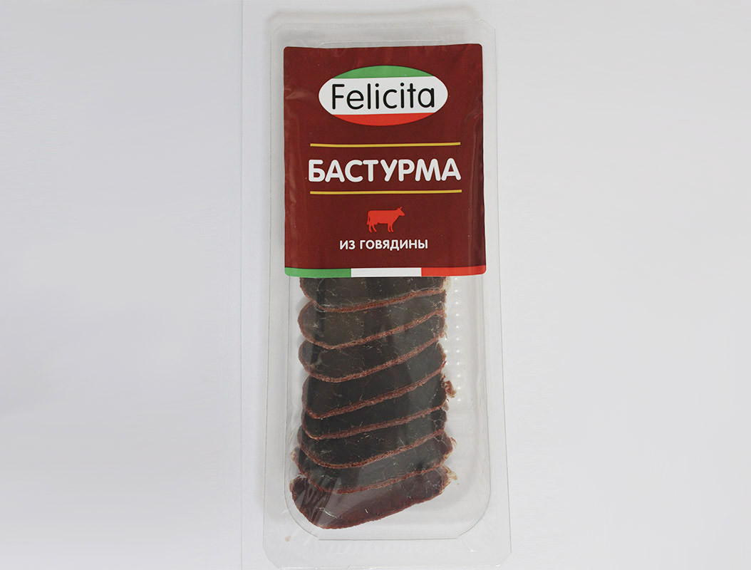 Бастурма Felicita из говядины, с/в в/с з/а, нарезка Бастурма Felicita из говядины, с/в в/с з/а, нарезка